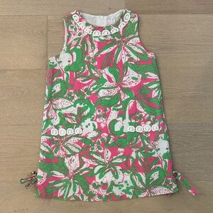 Lilly Pulitzer Pink and Green Floral Kids Dress